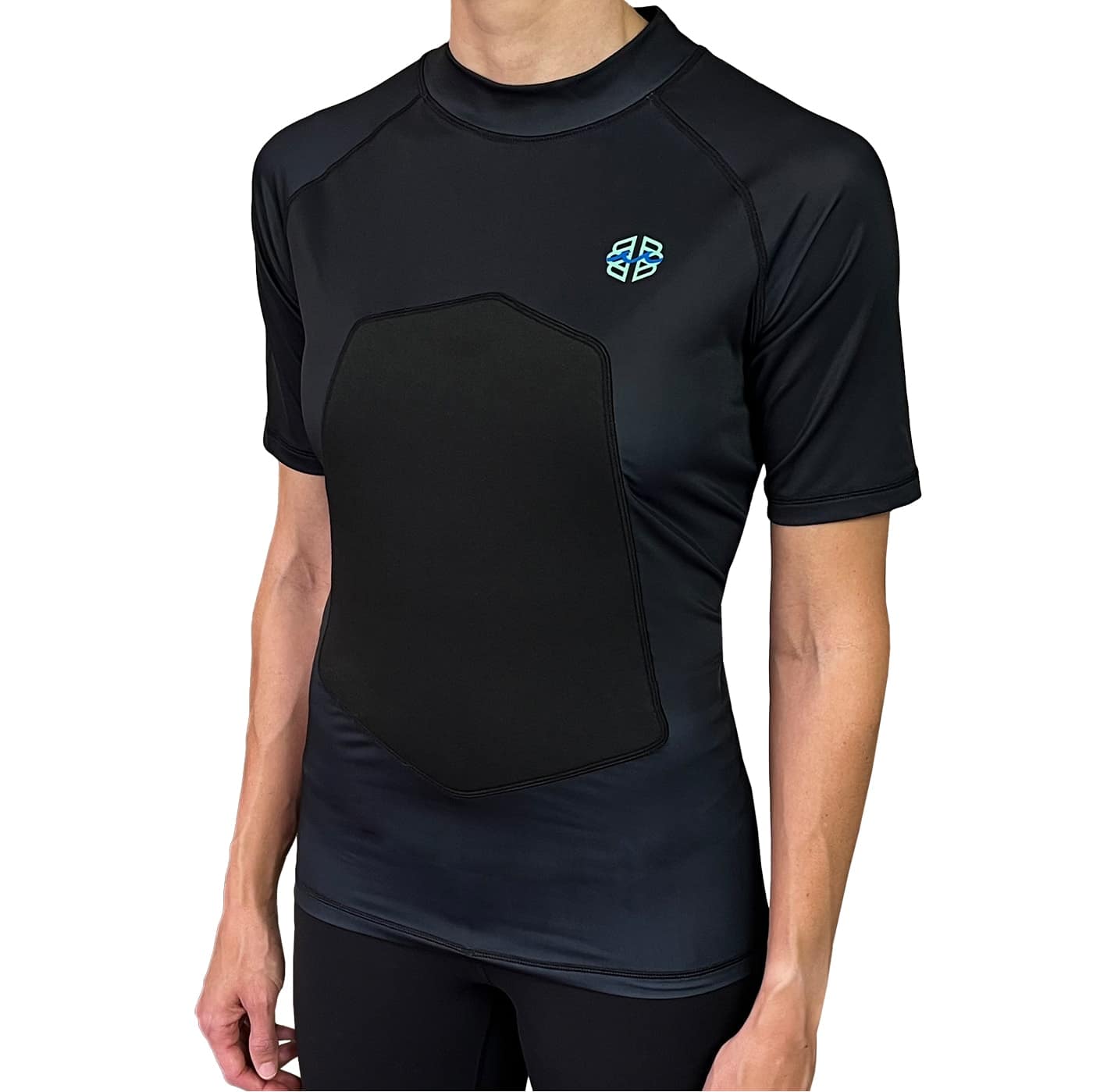 Ribby - Long Sleeve Black padded women's rash guard